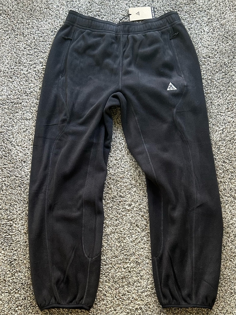 Nike ACG Wolf Tree Polartec Black Fleece Pants Men’s Size Large HV1123-010